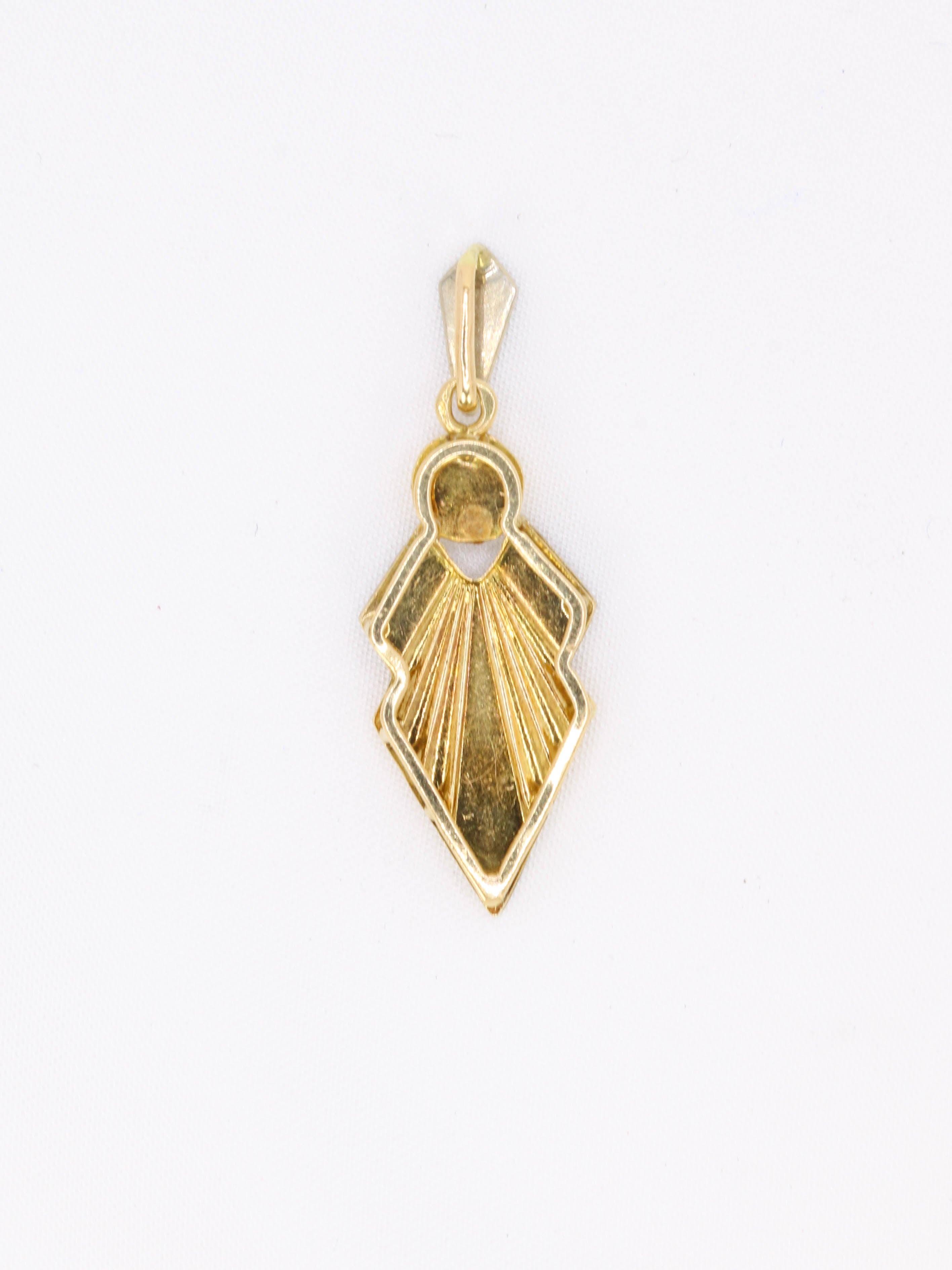 Pendentif vintage Art Deco or jaune 