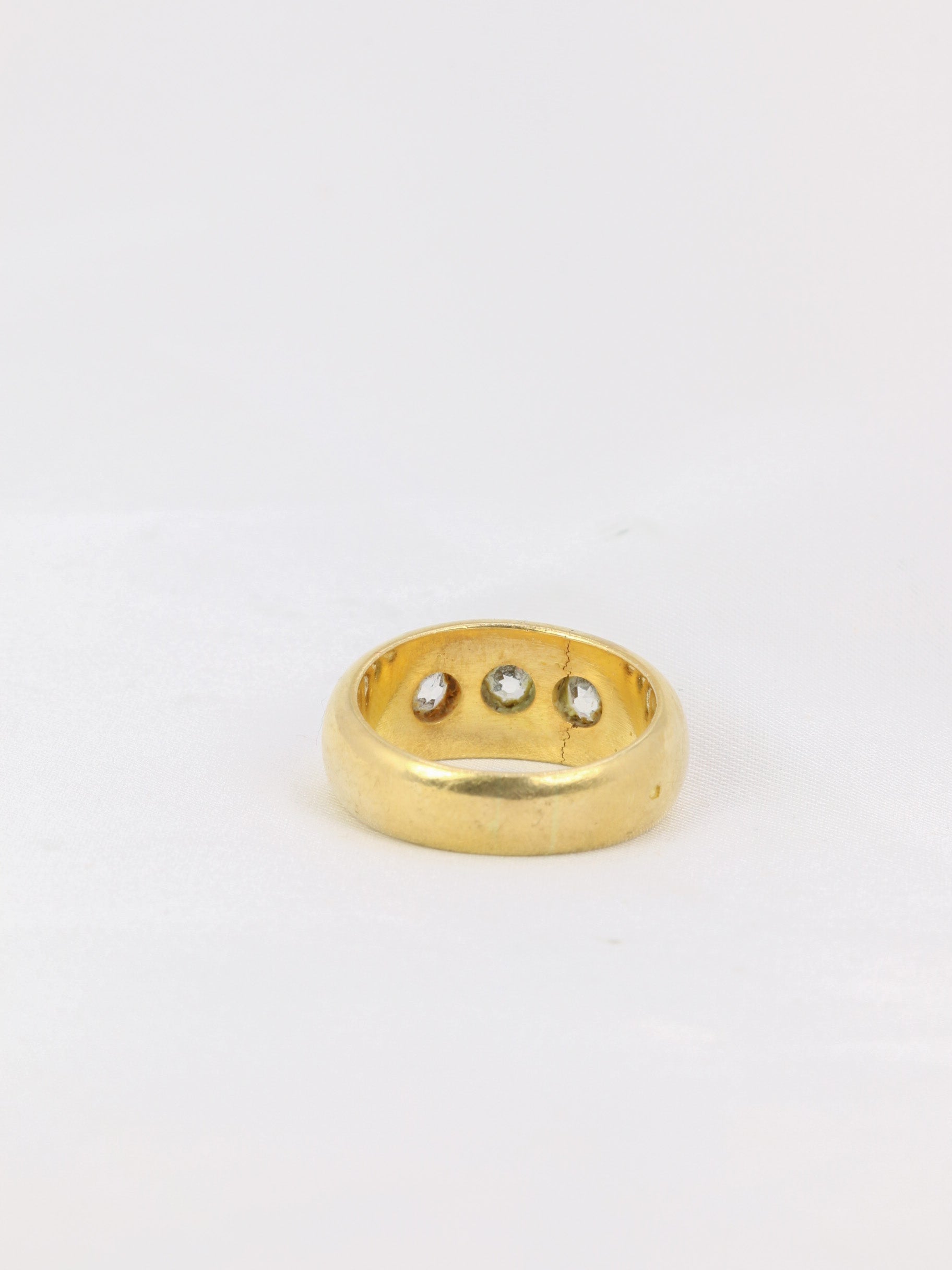 bague diamants or jaune