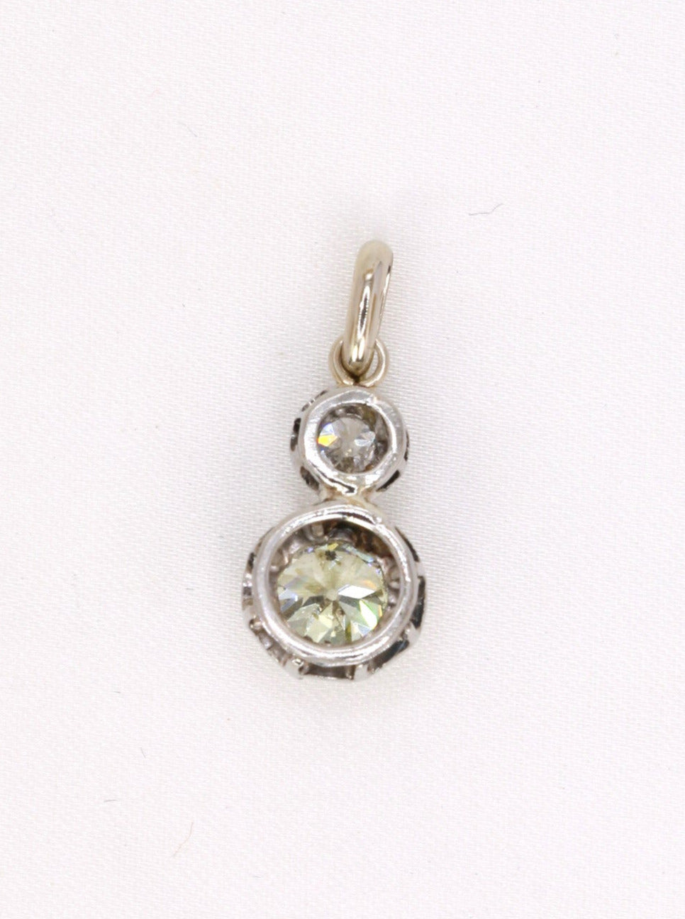 Pendentif platine diamants taille ancienne 0,79 ct