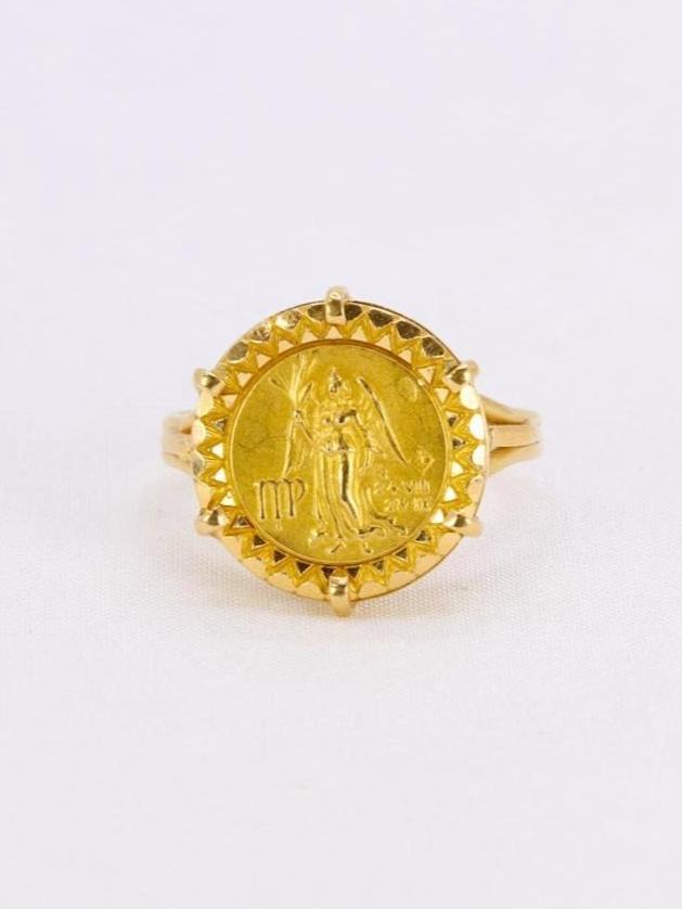 Bague signe du zodiaque Vierge or jaune