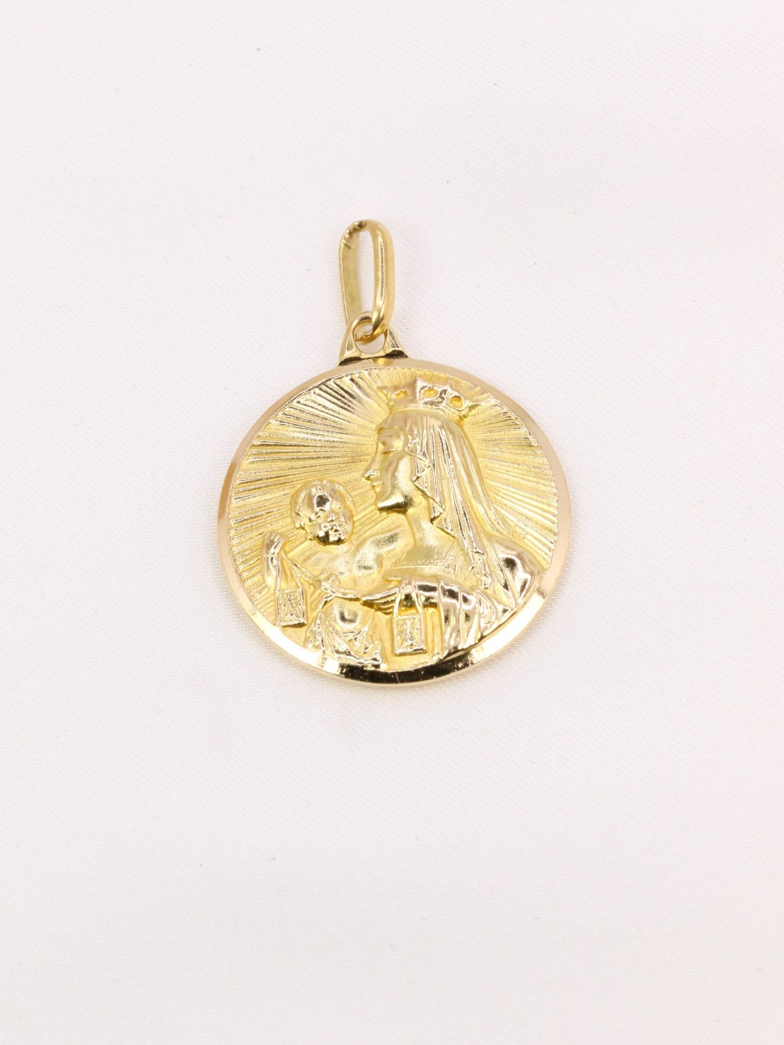 Médaille vintage religieuse double&nbsp;