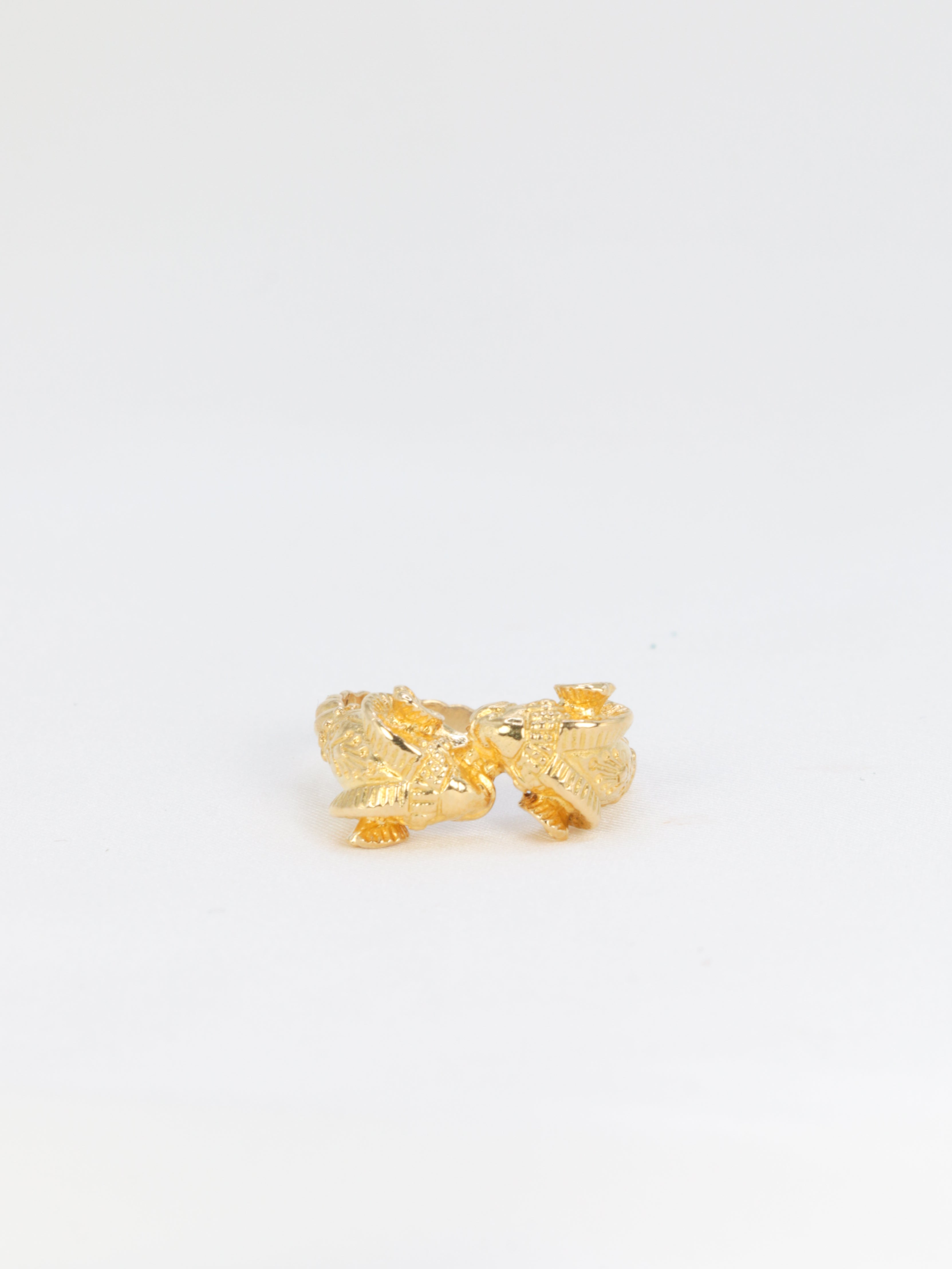 LALAOUNIS Ram's head ring in yellow gold