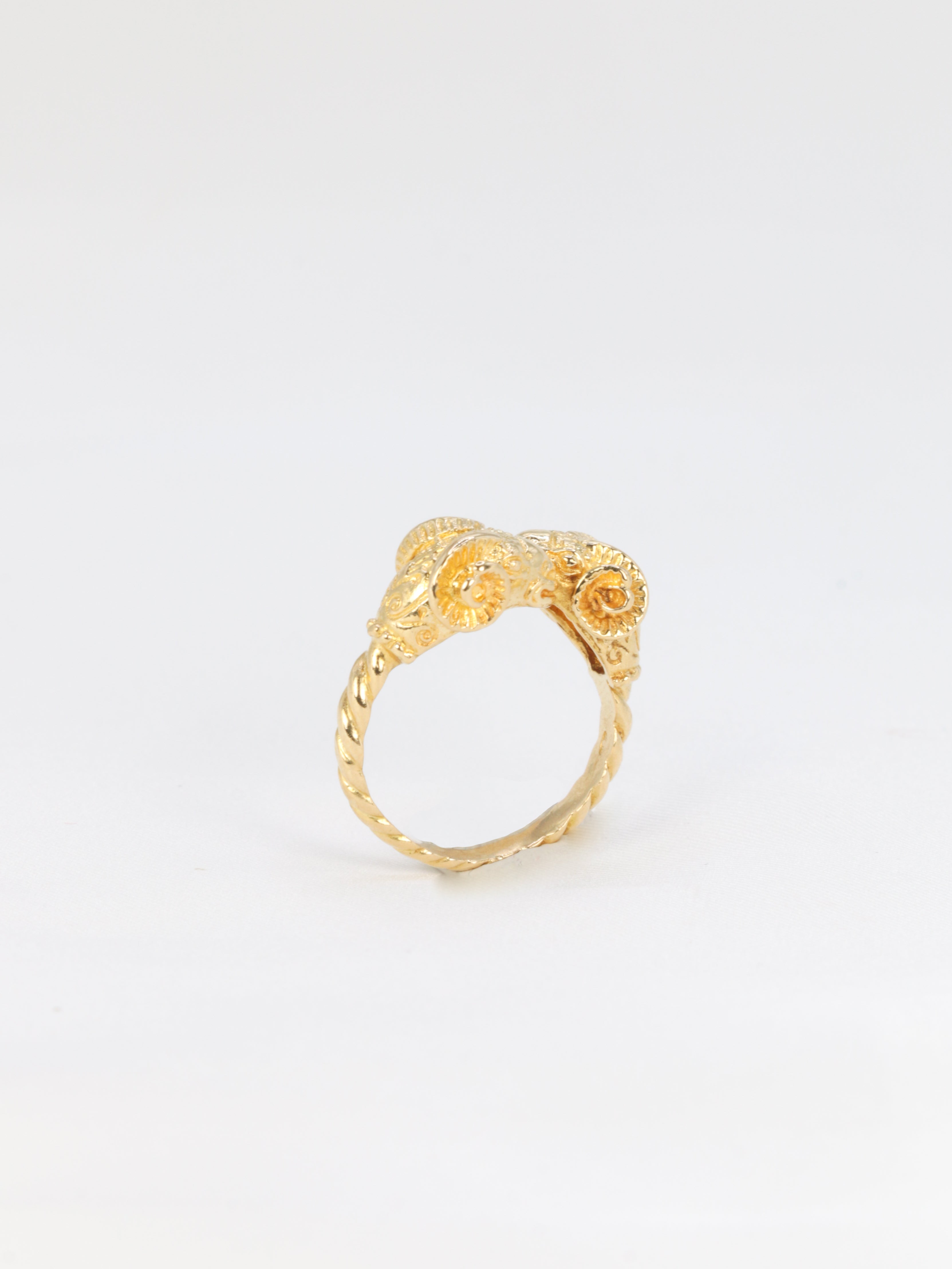 LALAOUNIS Ram's head ring in yellow gold