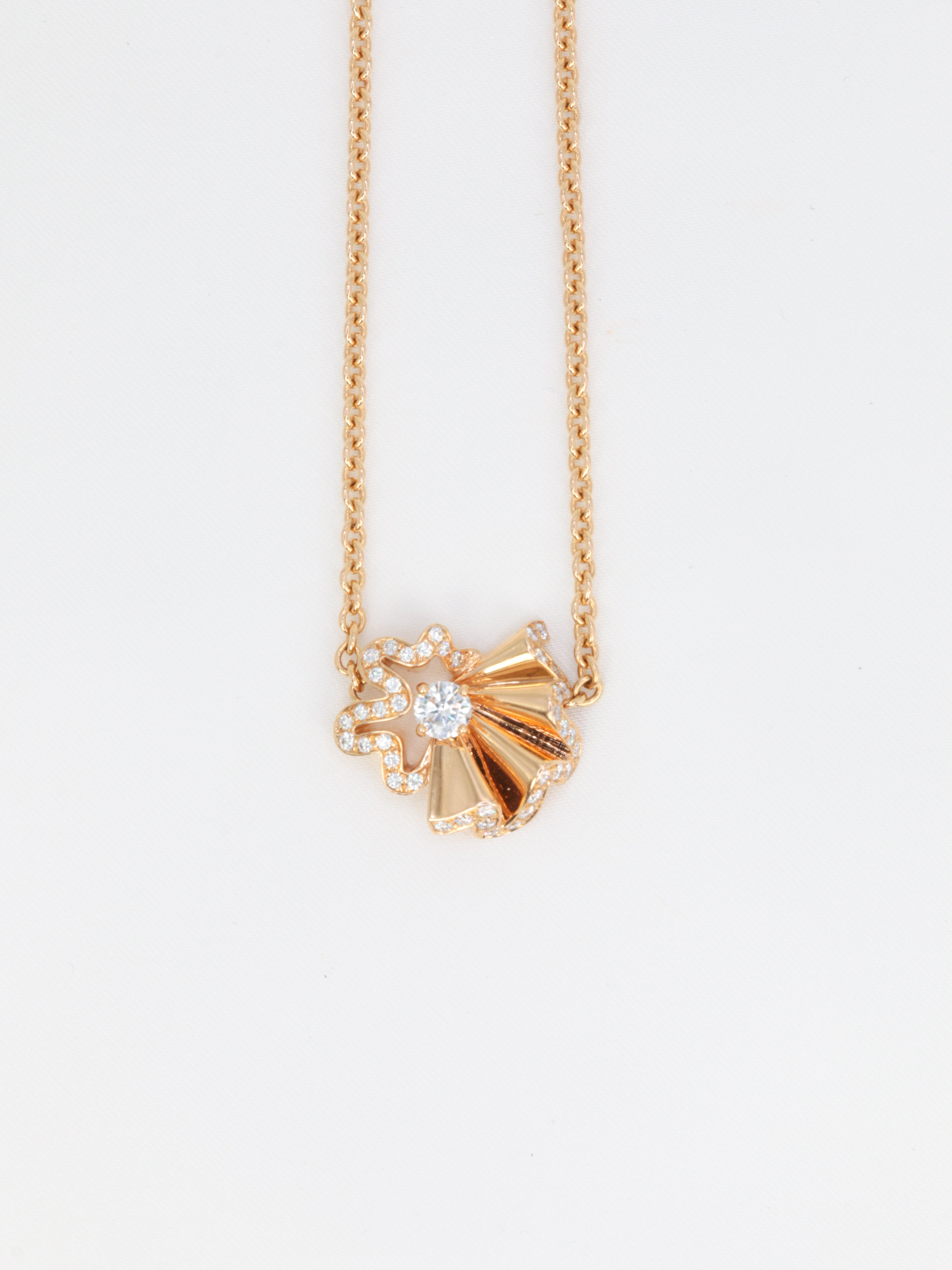 DIOR, rose gold and diamond necklace, Archi Dior Cocotte collection