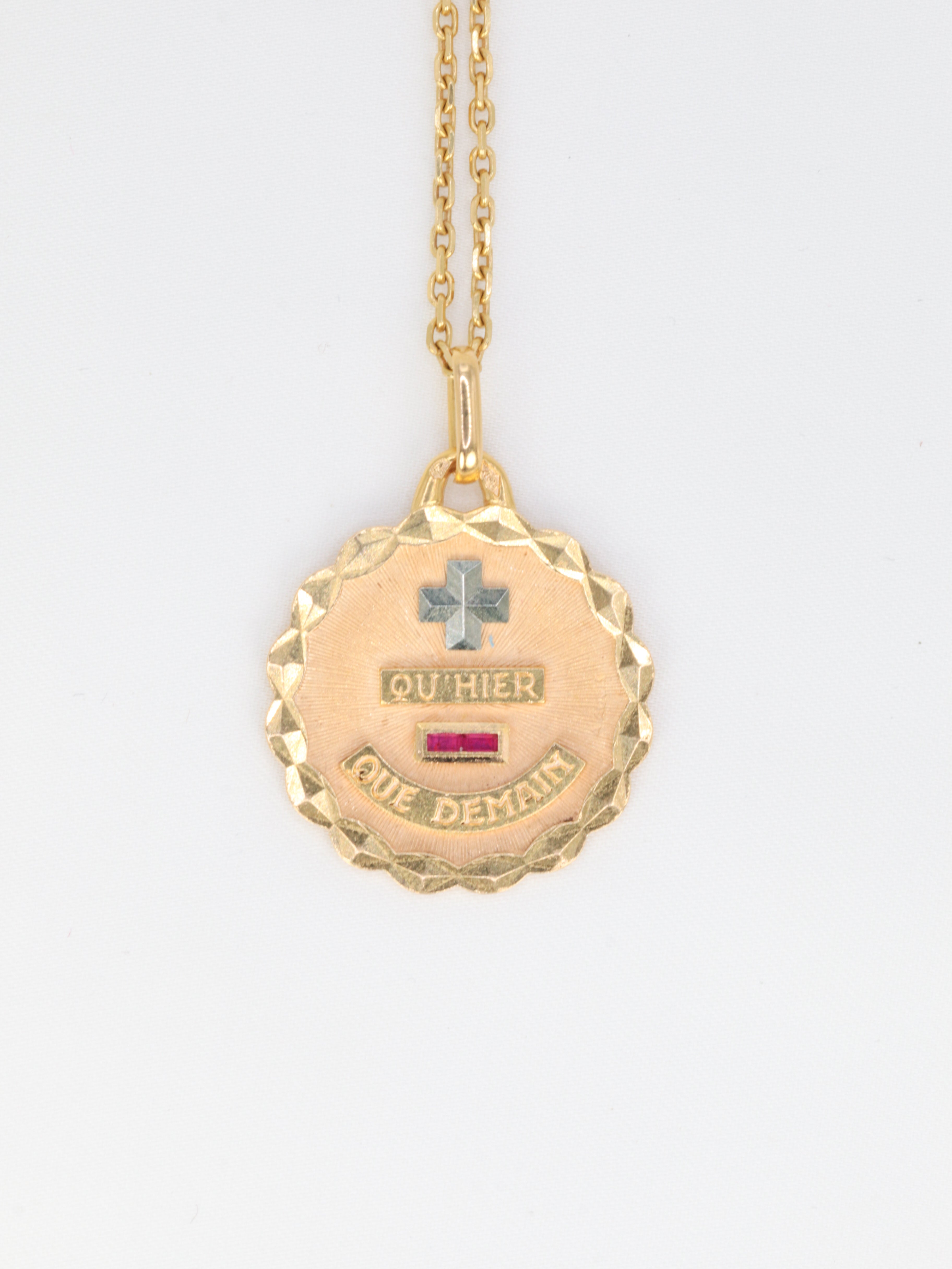 Augis Love Medal in gold, More than yesterday, less than tomorrow, A.Augis - ca 1960