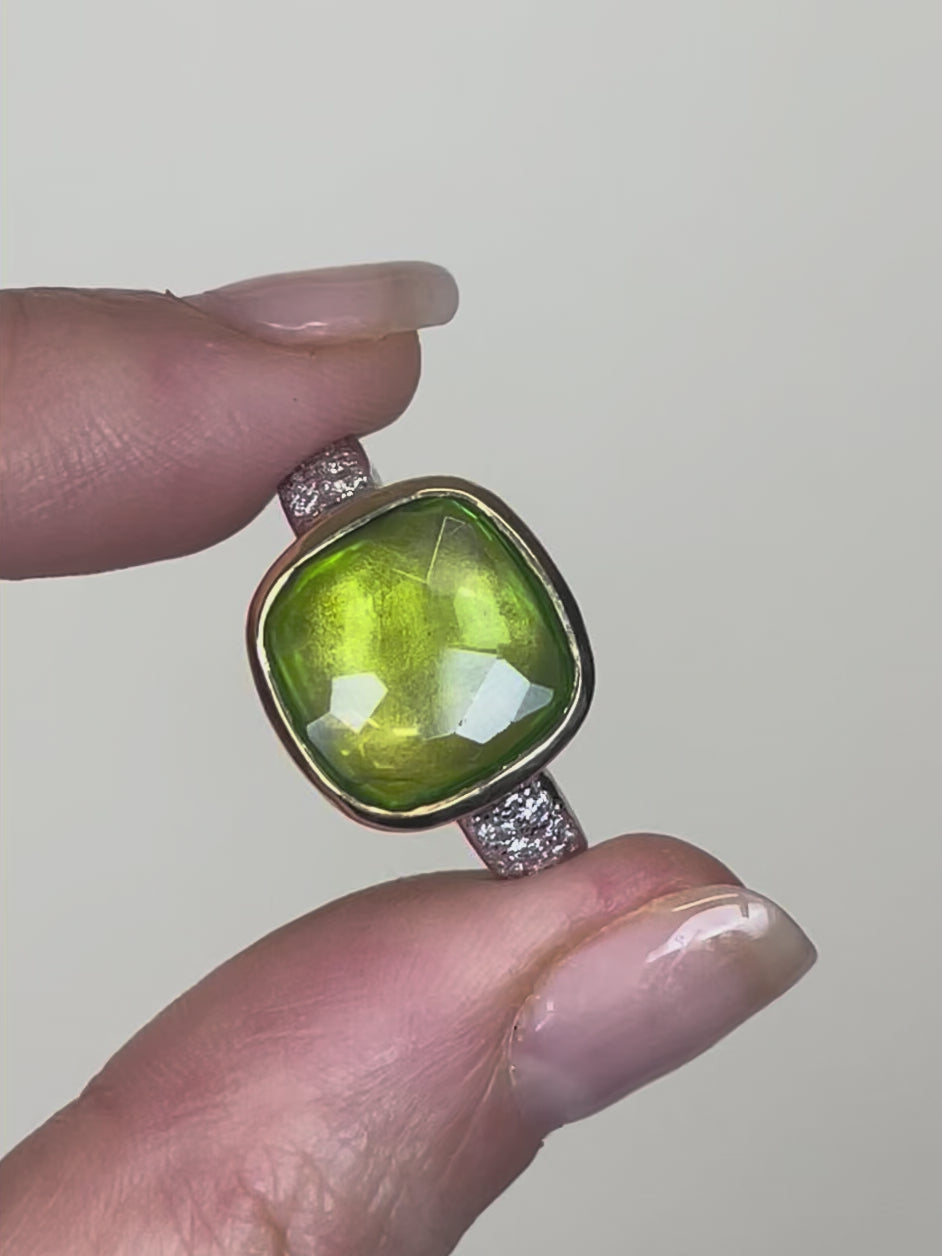 POMELLATO Bague Sheherazade diamants peridot