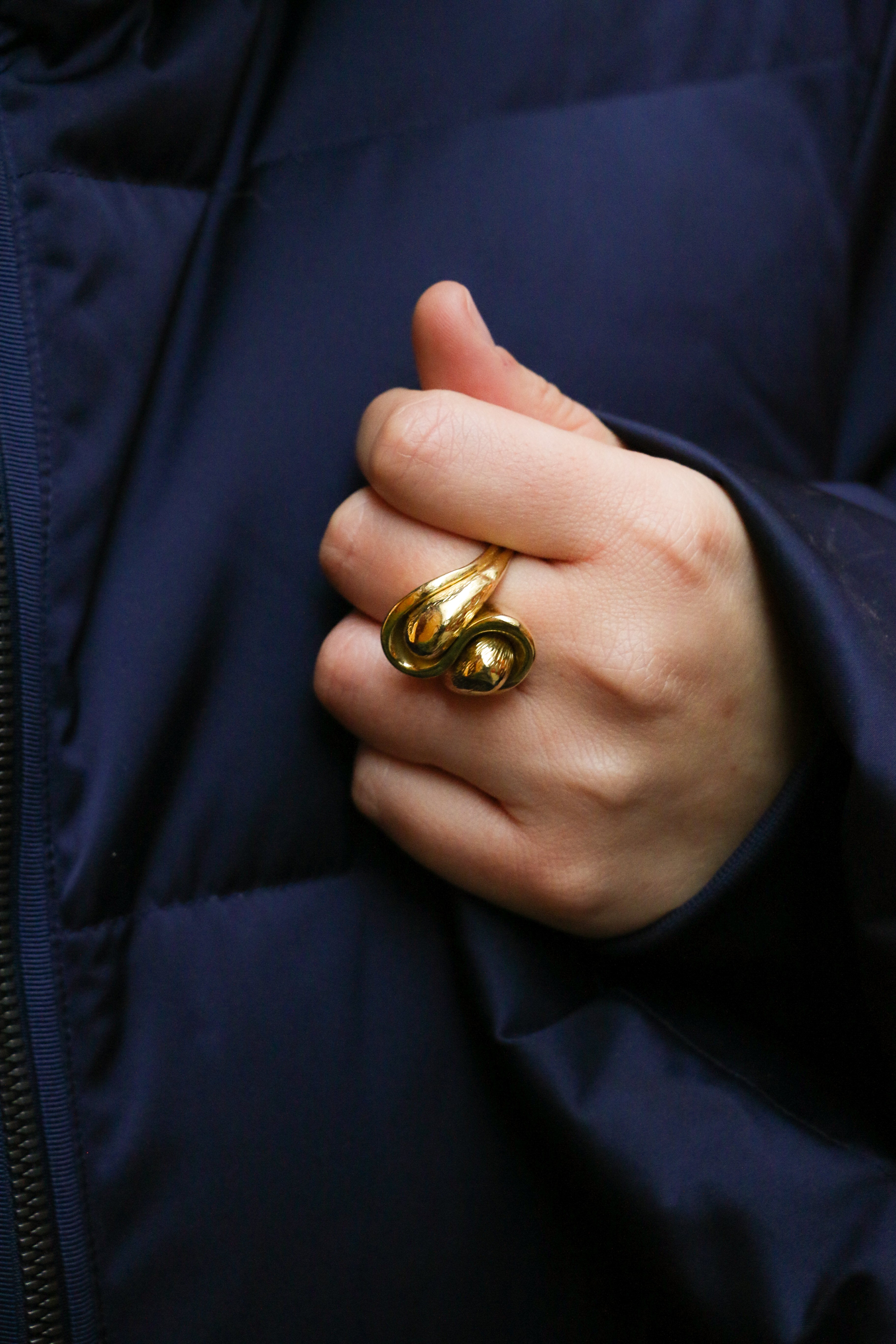 Bague vintage toi et moi en or jaune