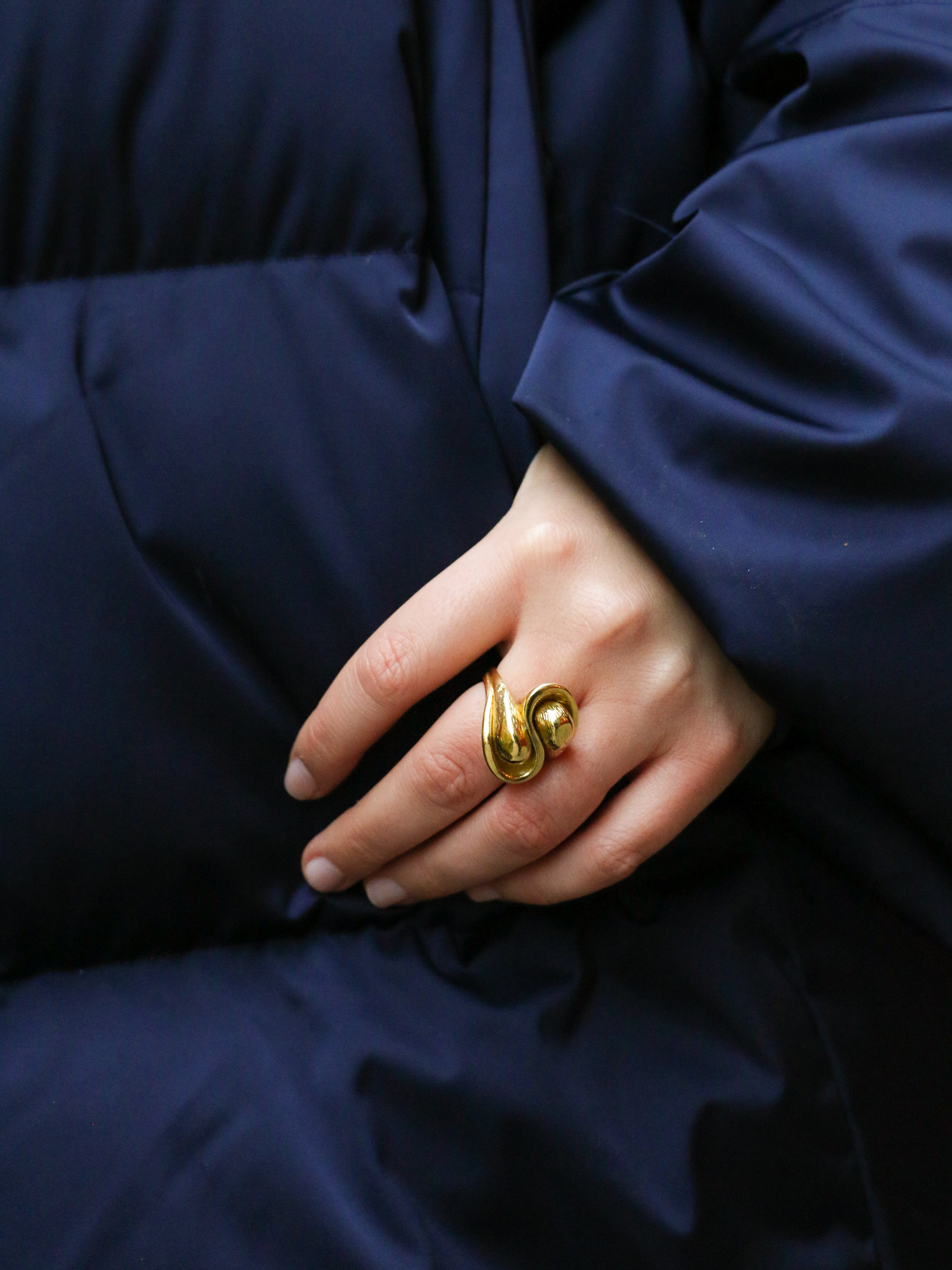 Bague vintage toi et moi en or jaune