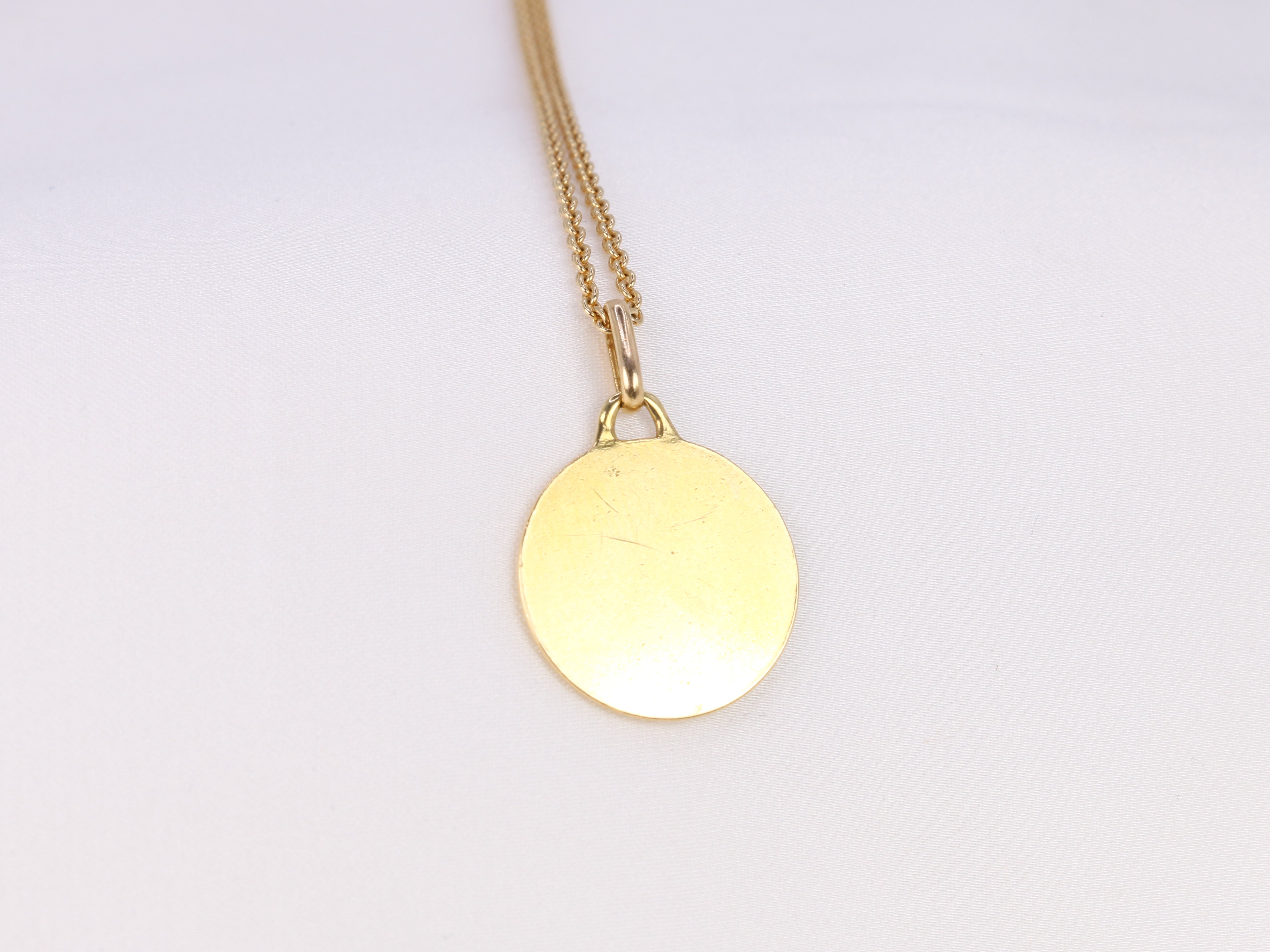 Love medal in yellow gold, More than yesterday, less than tomorrow, A.Augis - ca 1950