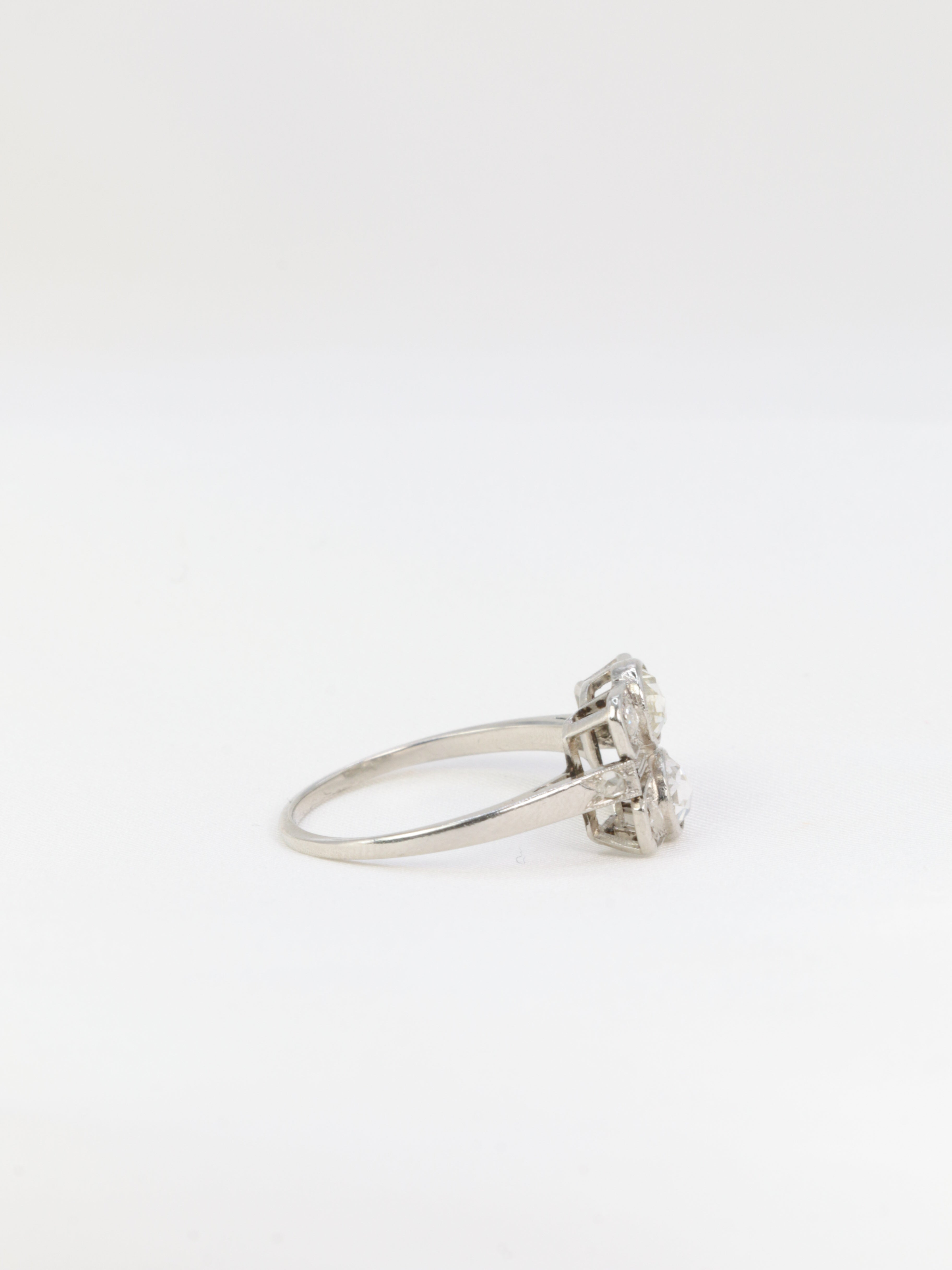 Art Deco Platinum and Rose Cut Diamond Ring