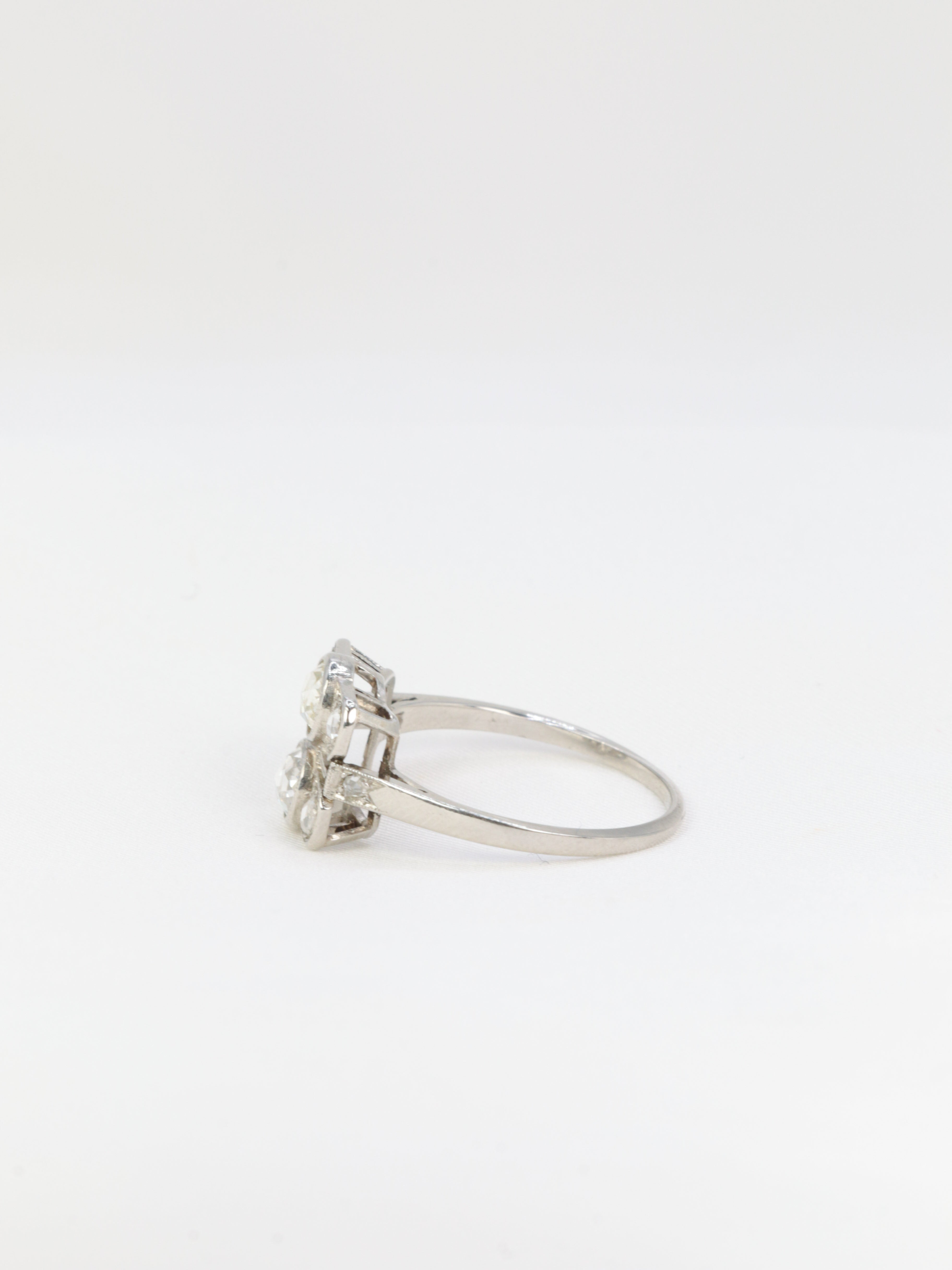 Art Deco Platinum and Rose Cut Diamond Ring