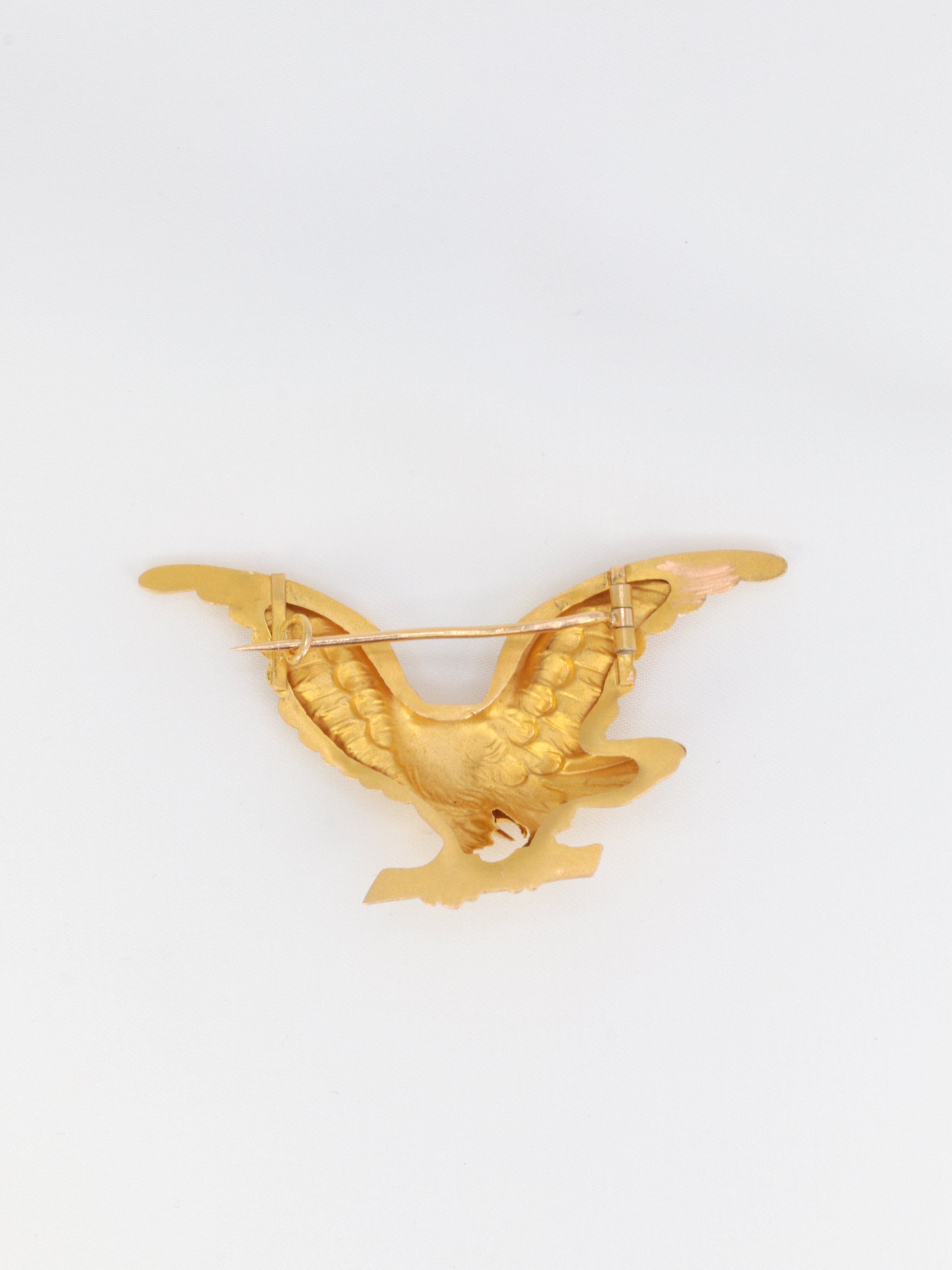 Royal Eagle Brooch in Gold - Late 19th century