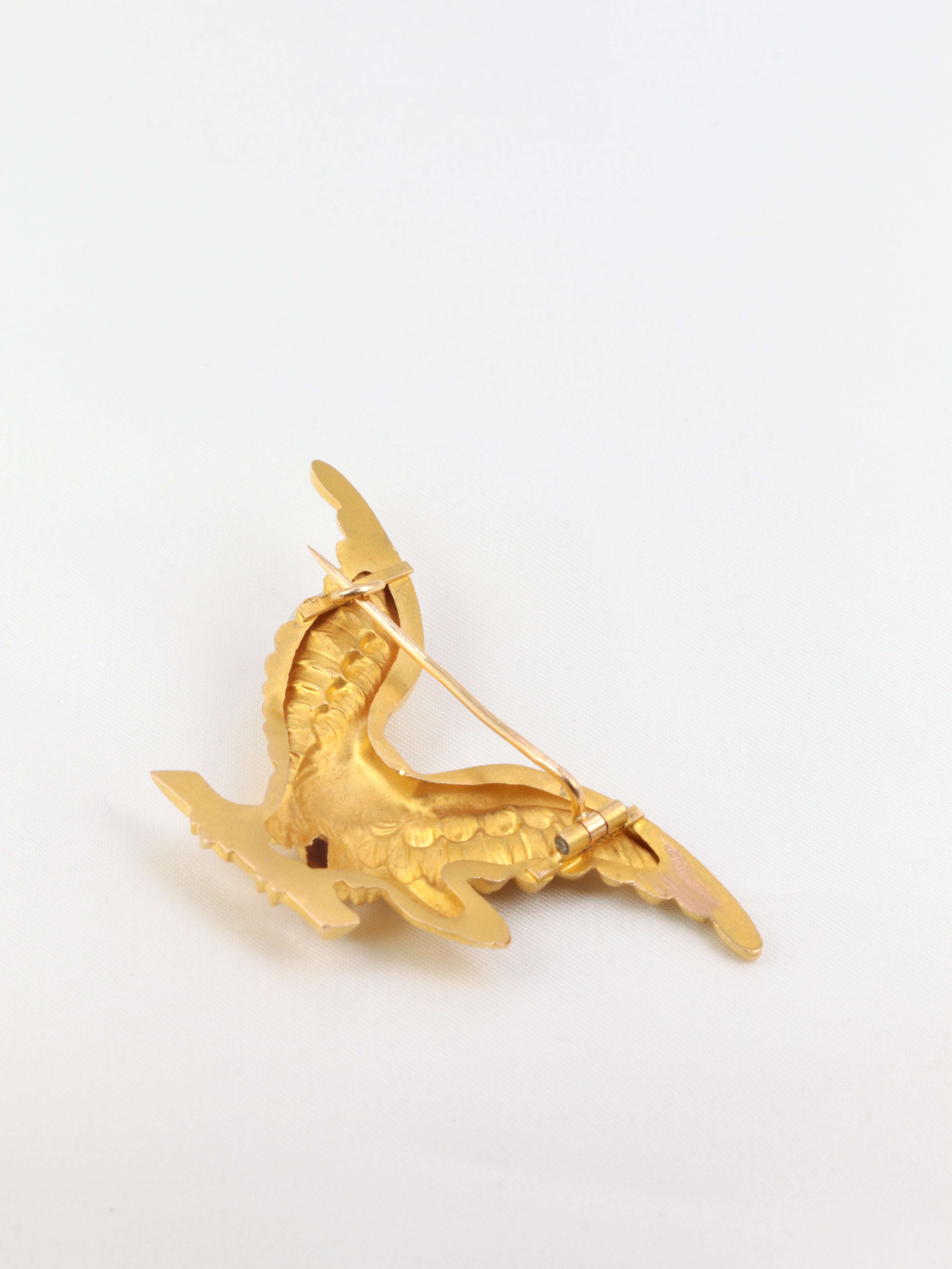 Royal Eagle Brooch in Gold - Late 19th century