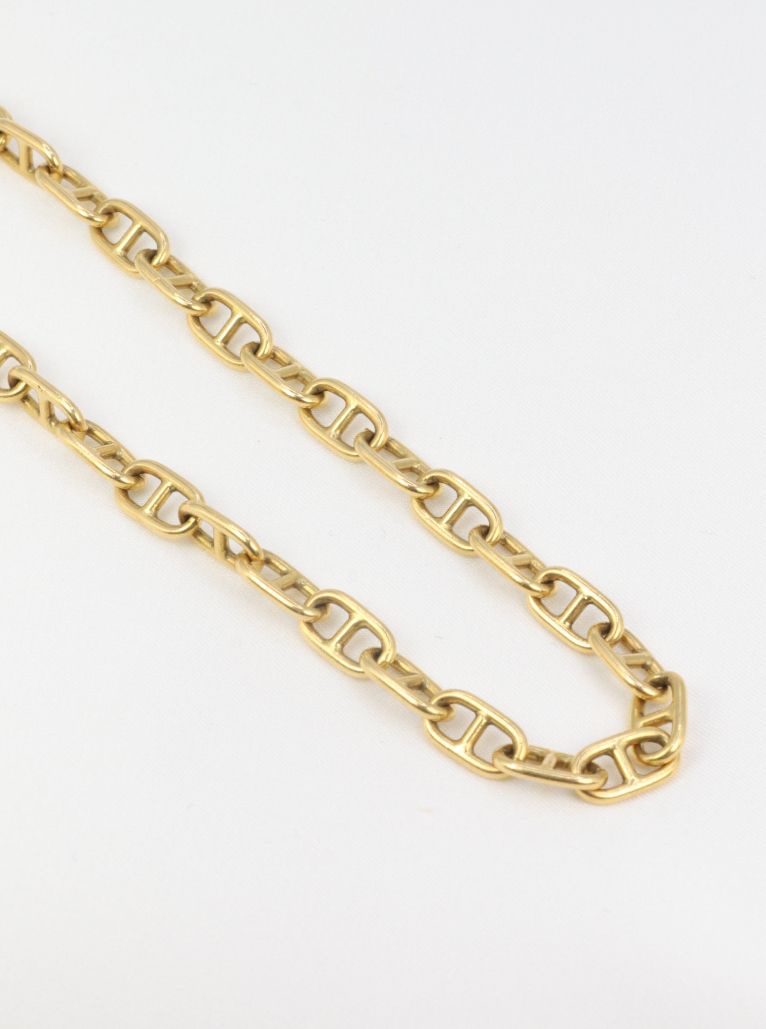 Vintage Cartier necklace, yellow gold chain and anchor chain link